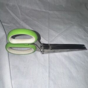 Herb Scissors Chop Herbs Easily with 5 Blade Scissors Onion Cutter Kitchen Tool